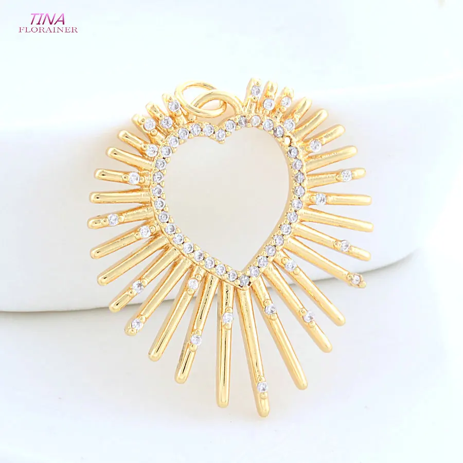 

28,5*31,5 мм 18-каратное золото, латунь в форме сердца, подвески, подвески, ожерелье, принадлежности для изготовления ювелирных изделий, аксессуары «сделай сам»