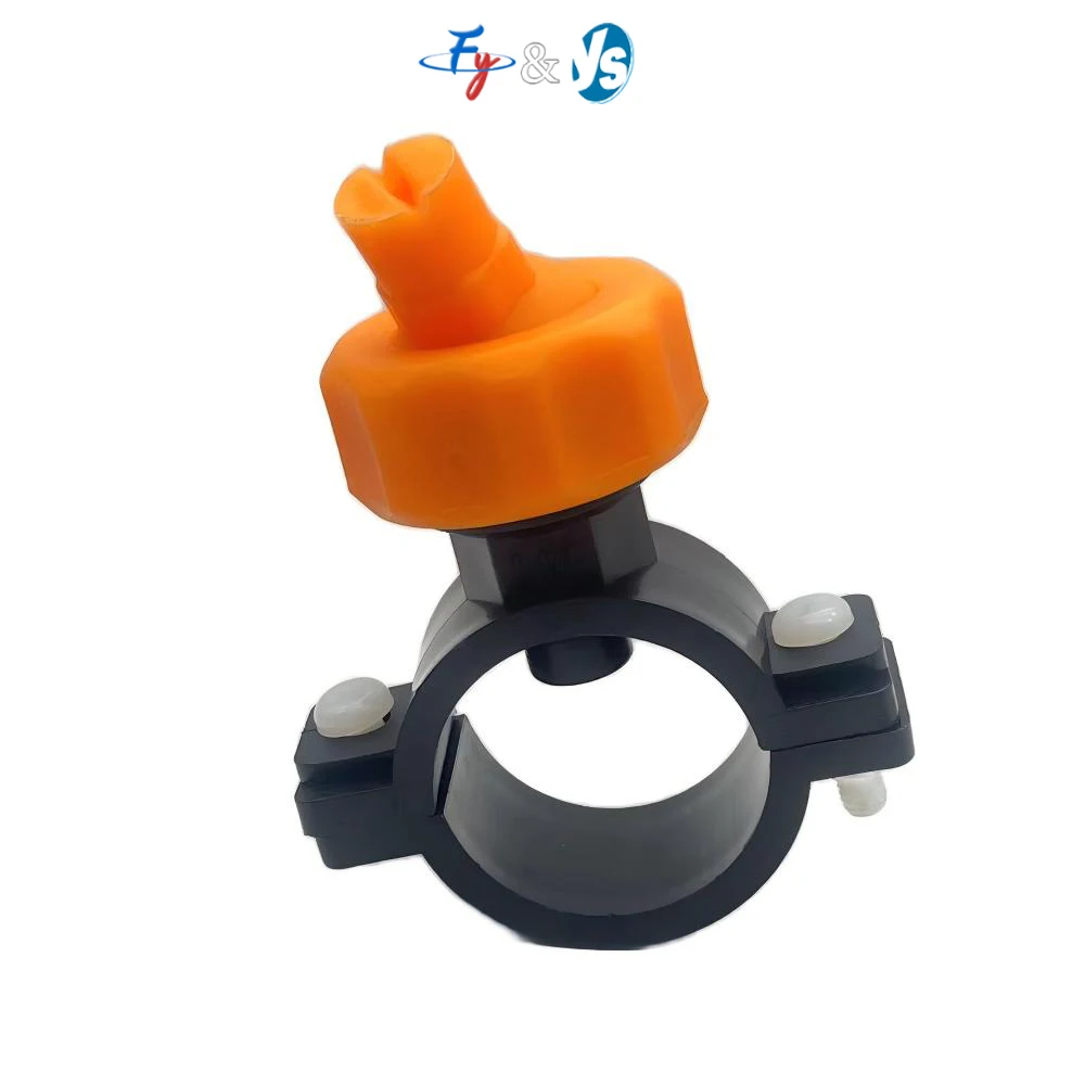 Plastic Clip On Spray Nozzle Split Hole Pipe Clamp Eyelet Nozzle Adjustable Atomizing Nozzle for Cleaning Irrigation Spraying