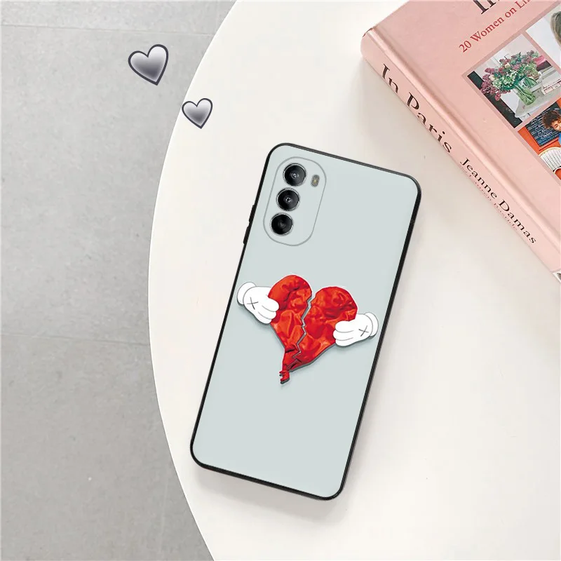 Matte Phone Cases for Motorola Moto G31 G50 G30 G51 G60 G71 G22 G32 G52 G72 G53 G73 G9 Plus Kanye West Black Soft Cover image 3