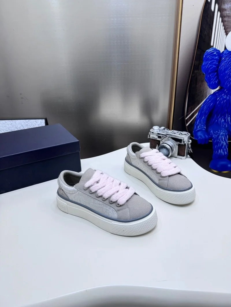 

Lace Up Casual Sneakers New Breathable Floral Canvas Shoes Autumn Thick Platform Color Matching Sneakers