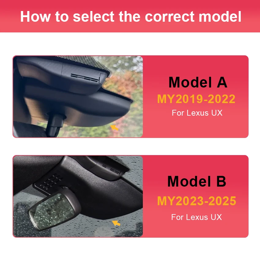New! Car DVR WiFi Dash Cam Camera VIdeo Recorder For Lexus UX UX300h UX260h UX250h UX200 2019-2026 Dashcam 4K 2160P