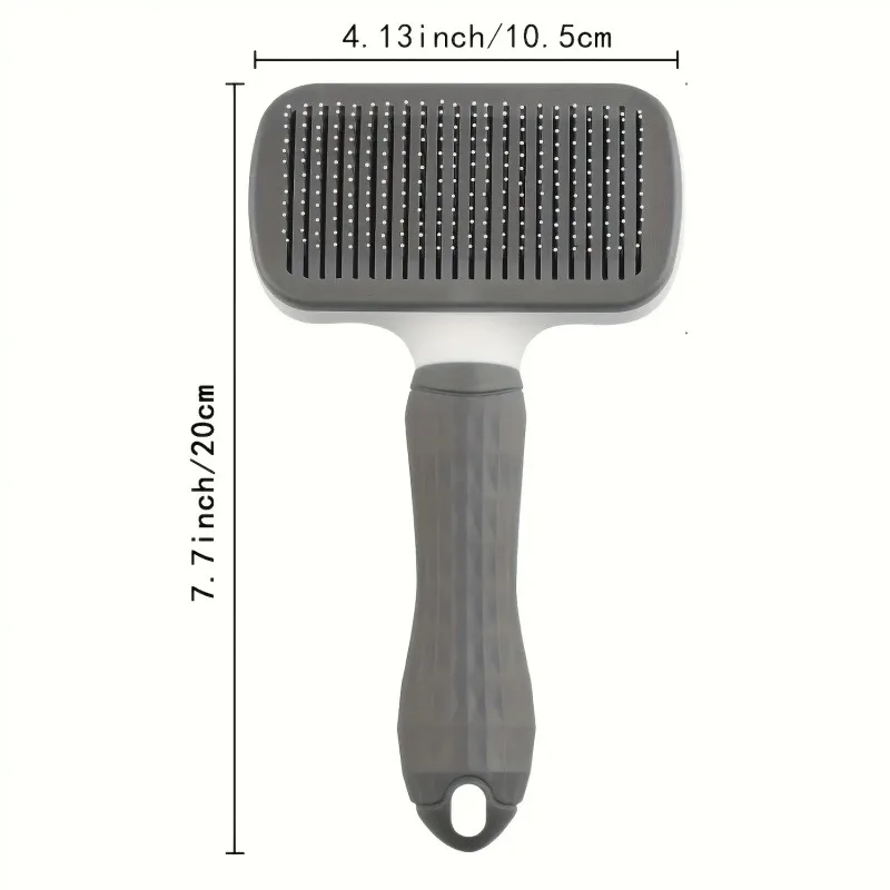 Easy-Clean Pet Grooming Brush, One-Click Hair Removal with Self-Cleaning Button – Special for Cats & Dogs, All Seasons Available