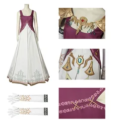 Game Zelda Princess Cosplay Costume Adult Women Party Dress With Props Halloween Masquerade Role-playing Ball Gown