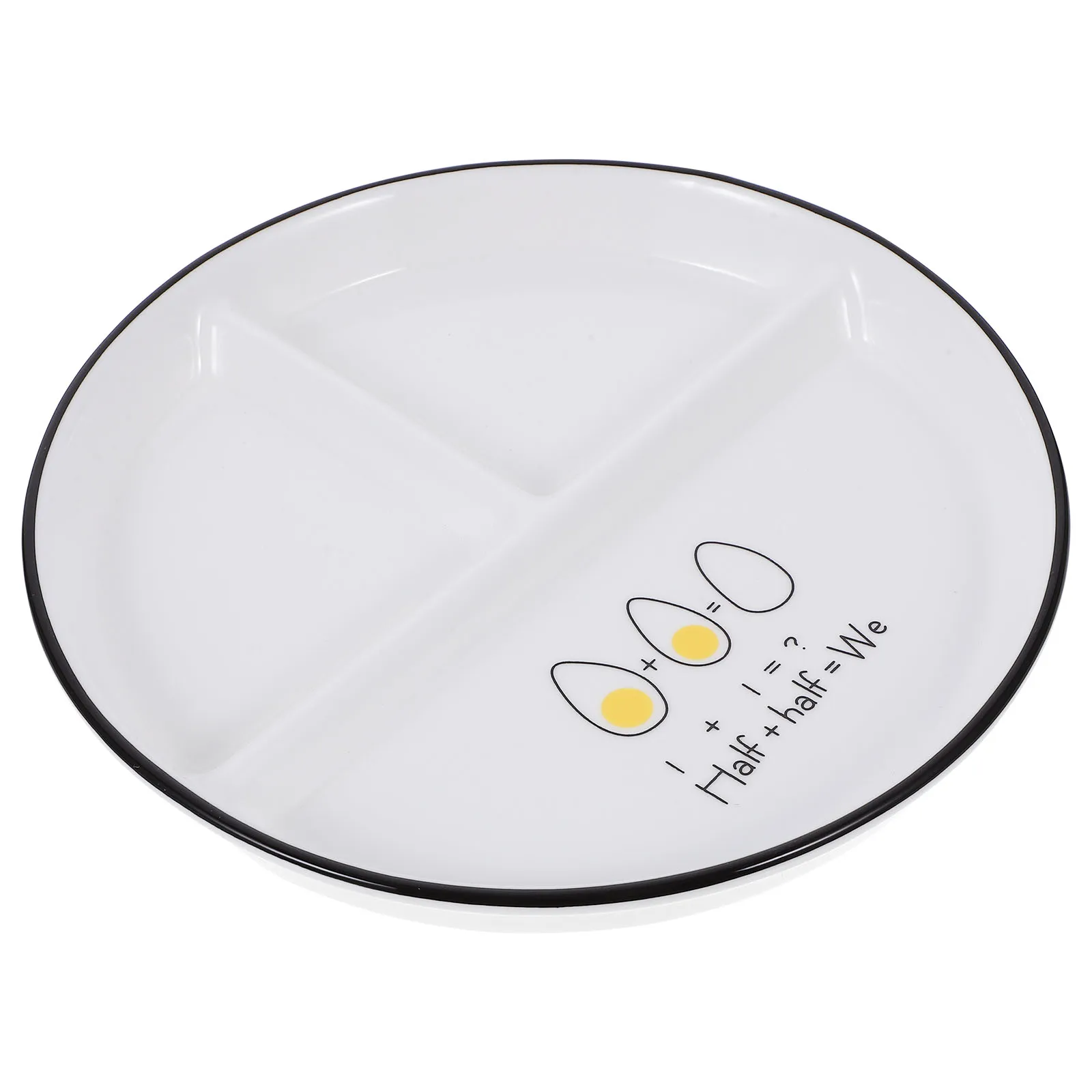 

Serving Plate Small Dinner Diet Separate Snacks Tray Divided Platter Ceramics Dish Portion Control Baby