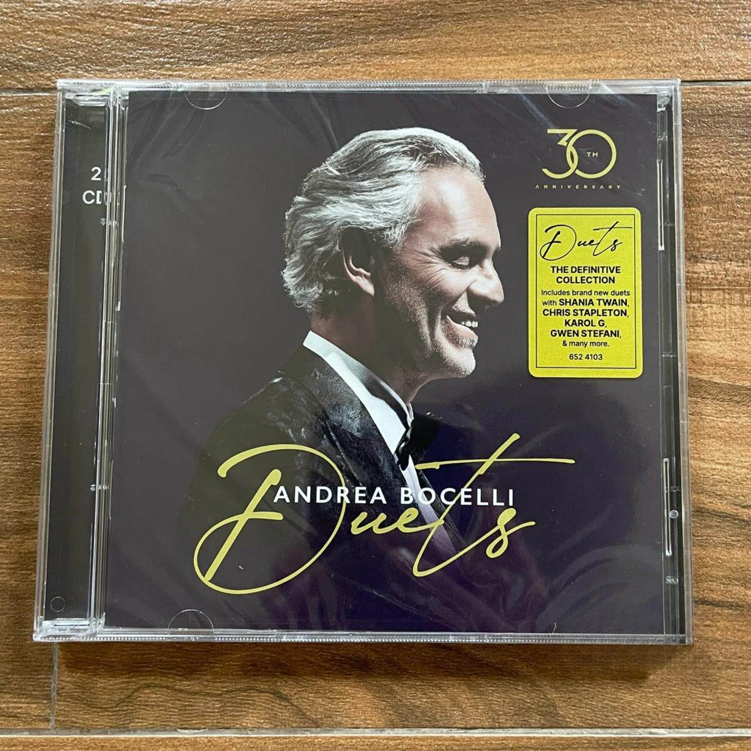 

Andrea Bocelli Duets 30th Anniversary Classical Crossover Opera 2CD Clear Digital Sound Collectible for Fans Home Art Decor