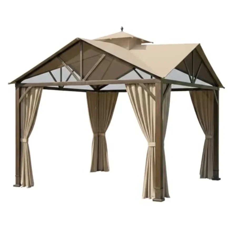 Reinforced RipLock 350 Replacement  Top and Netting Set for 10' x 10' Gazebo with Pitched Roof Style Selection Models TPGAZ2307