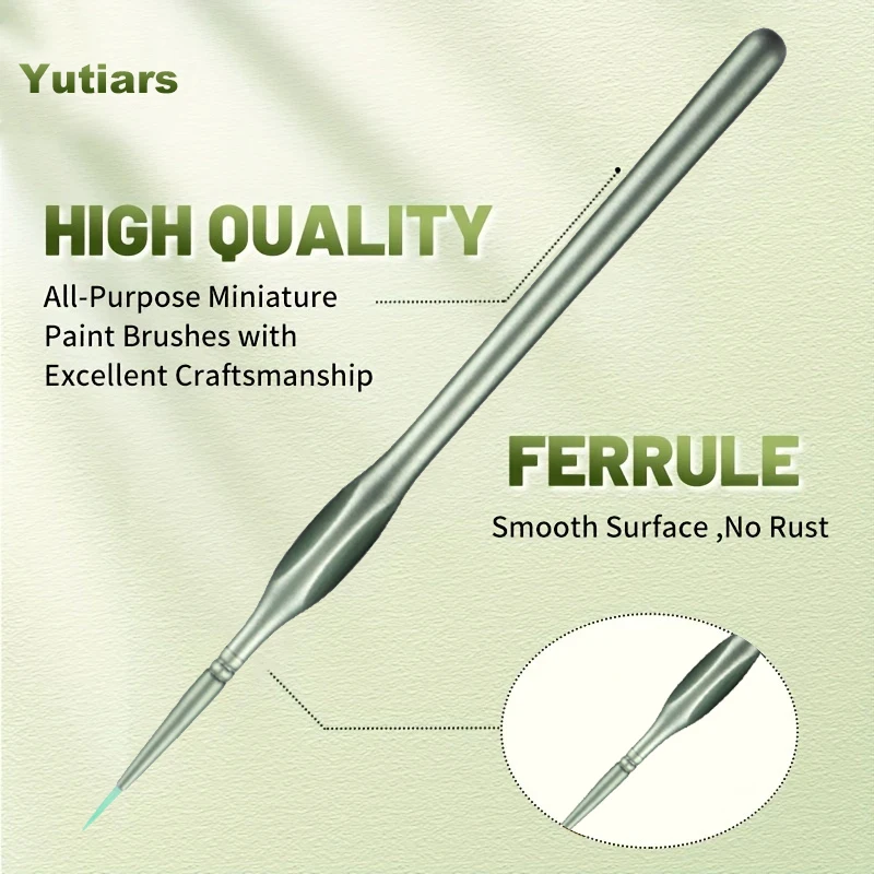 11pcs Miniature Paint Brushes with Triangular Handles: High-Quality - Acrylic, Watercolor, Crafts, Models