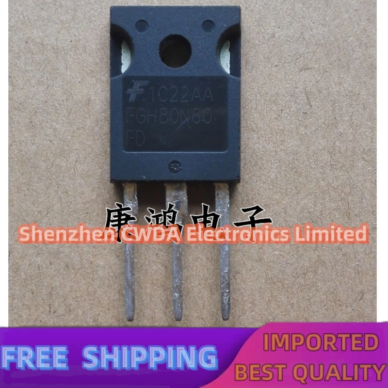 10PCS-20PCS   FGH80N60FD FGH80N60 TO-247 MOS 80A/600V  In Stock Can Be Purchased