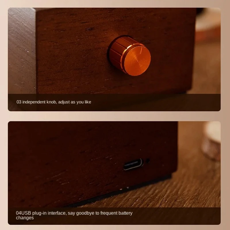 Mini Portable Waterless Essential Oil Diffuser Aromatherapy Atomizer Rechargeable Aromatherapy Diffuser Electric Wood Glass - view 5