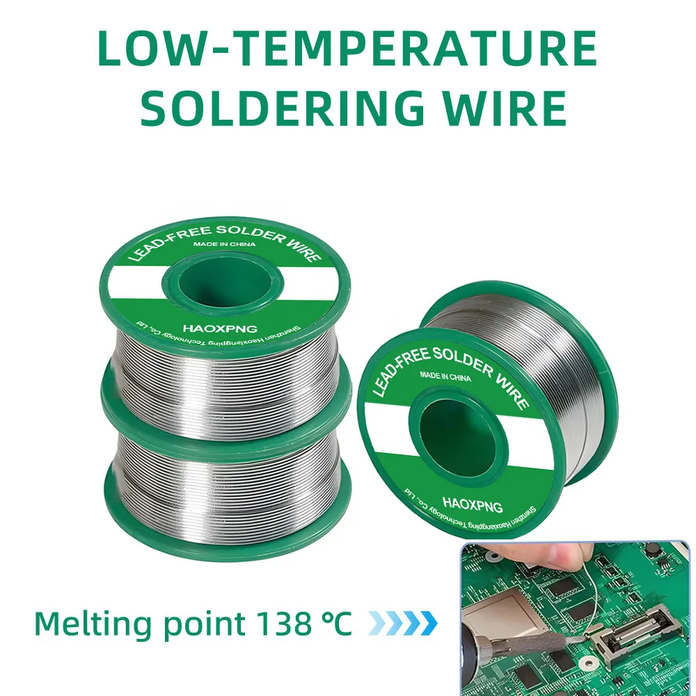 Lead-free low temperature solid core tin low melting point 138 degrees Sn42Bi58 solder wire(No Soldering flux)