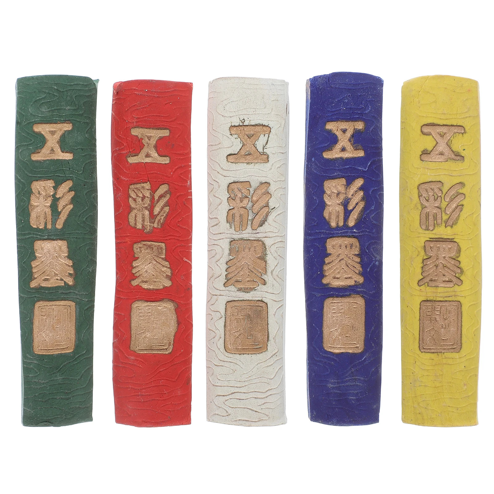 

5Pcs Chinese Calligraphy Ink Sticks Pine Soot Ink Rich Color Portable Design for Artistic Creation and Calligraphy Practice