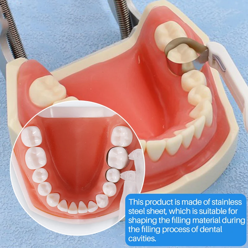 20 szt. Materiału dentystycznego z matrycą dentystyczną do głębokiego uniesienia z marginesem matryc o dużej krzywiźnie