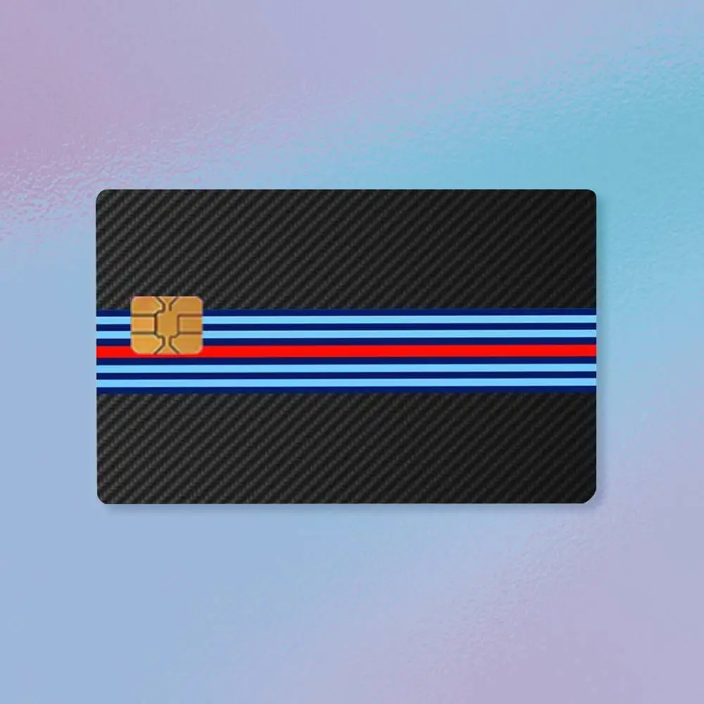 M-Martini Racing Horizontal Stripe  High Definition Matte PVC Film Tape | For Credit Card, Debit Card Stickers & Gift Decoration
