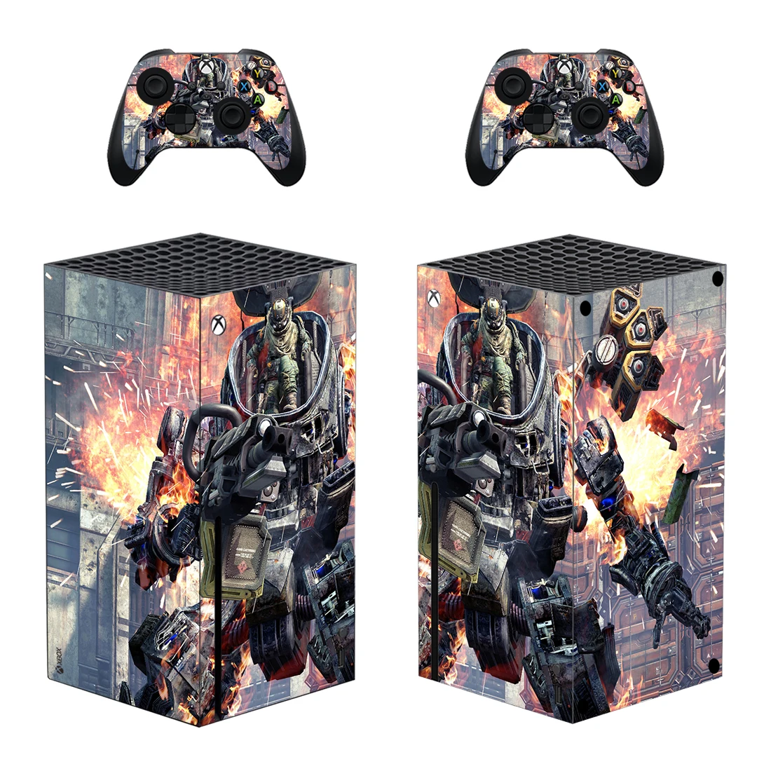 Titanfall-pegatina de piel para Xbox Series X, cubierta de vinilo para consola y 2 controladores