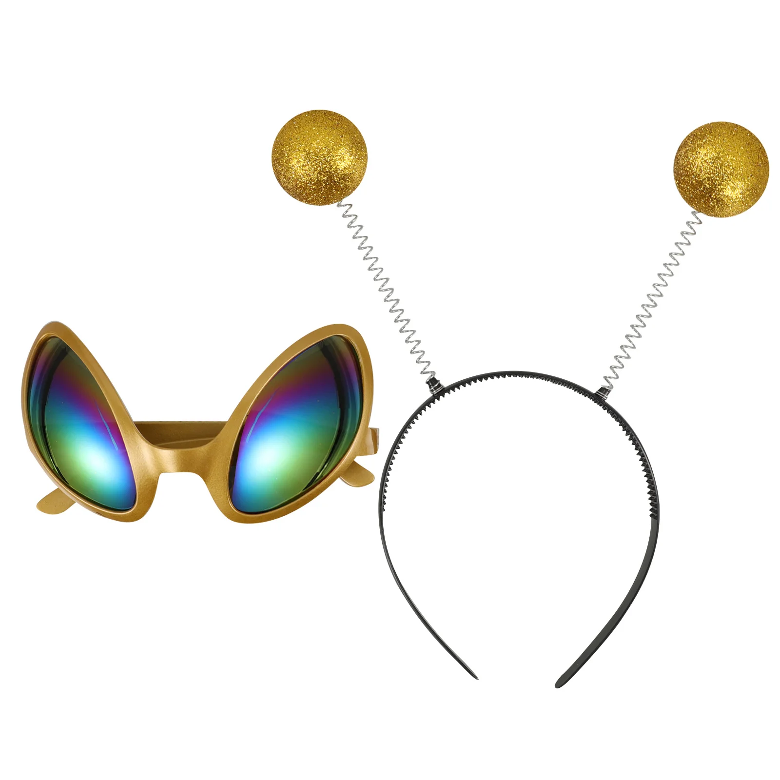 1 conjunto de óculos de lente arco-íris com faixa de cabeça, aparência exclusiva, textura premium, fique no lugar durante usar, melhor escolha para fantasia