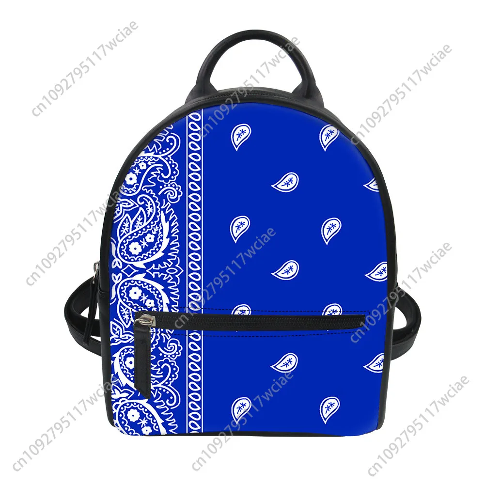 

Bandana Paisley Culture Design Custom Backpack Purse Women Carter Schoolbags Double Shoulder Bag Mini Daypack Leather Travel Bag