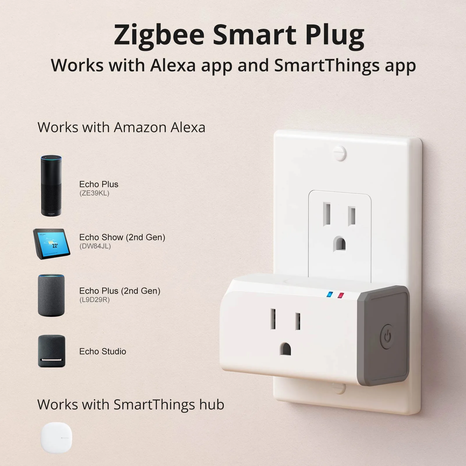 Sonoff S31 Lite Zigbee US 15A Mini Smart Socket Wireless Smart Switch Plug Voice App Timer Control Works with Alexa Google