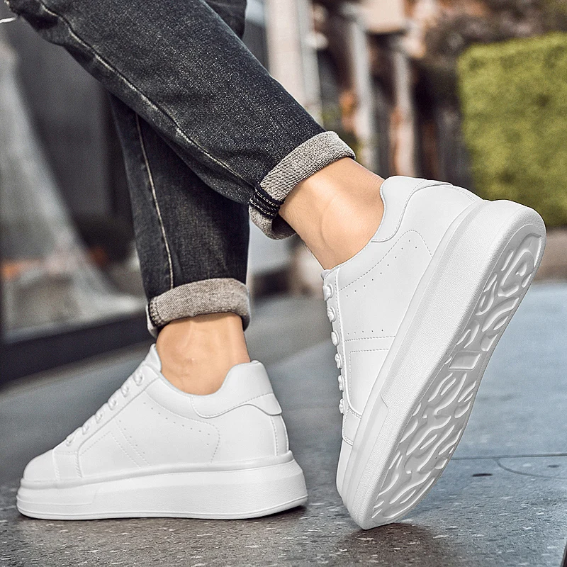 Men Casual Shoes with Hidden Height Increase Insoles 6cm Leisure Plus Size 36-46