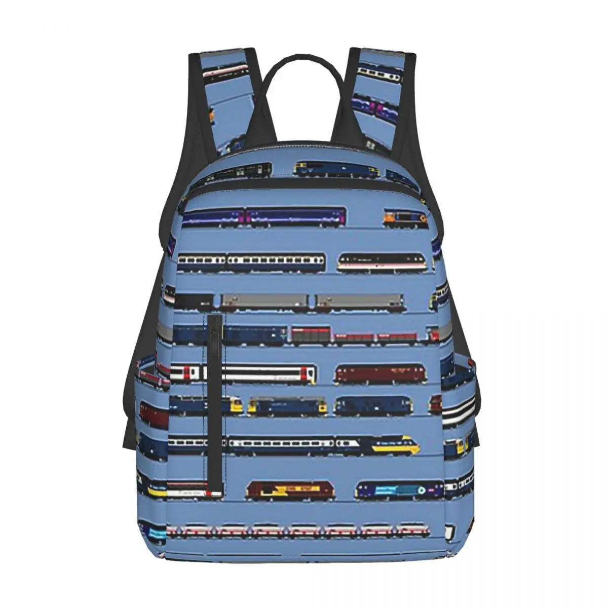 

British Trains Backpack Large Capacity Kids BookBag School Bag Shoulder Bags for Men Women