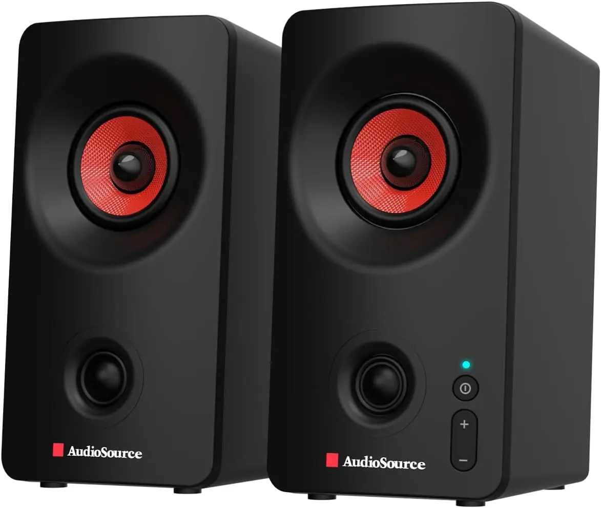 

Настольные колонки Bluetooth 5.3, USB-C, Plug & Play, стереозвук 2.0 с двумя динамиками для ПК, ноутбуков, домашнего офиса