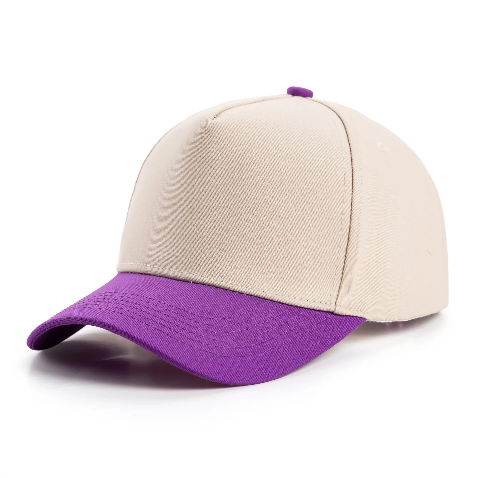 1pc Five Piece Color Blocked Truck Baseball Hat 5-Panel Relaxed Gramps Vintage 2-Tone Brim Hat Cap Versatile Outdoor Sun Hats