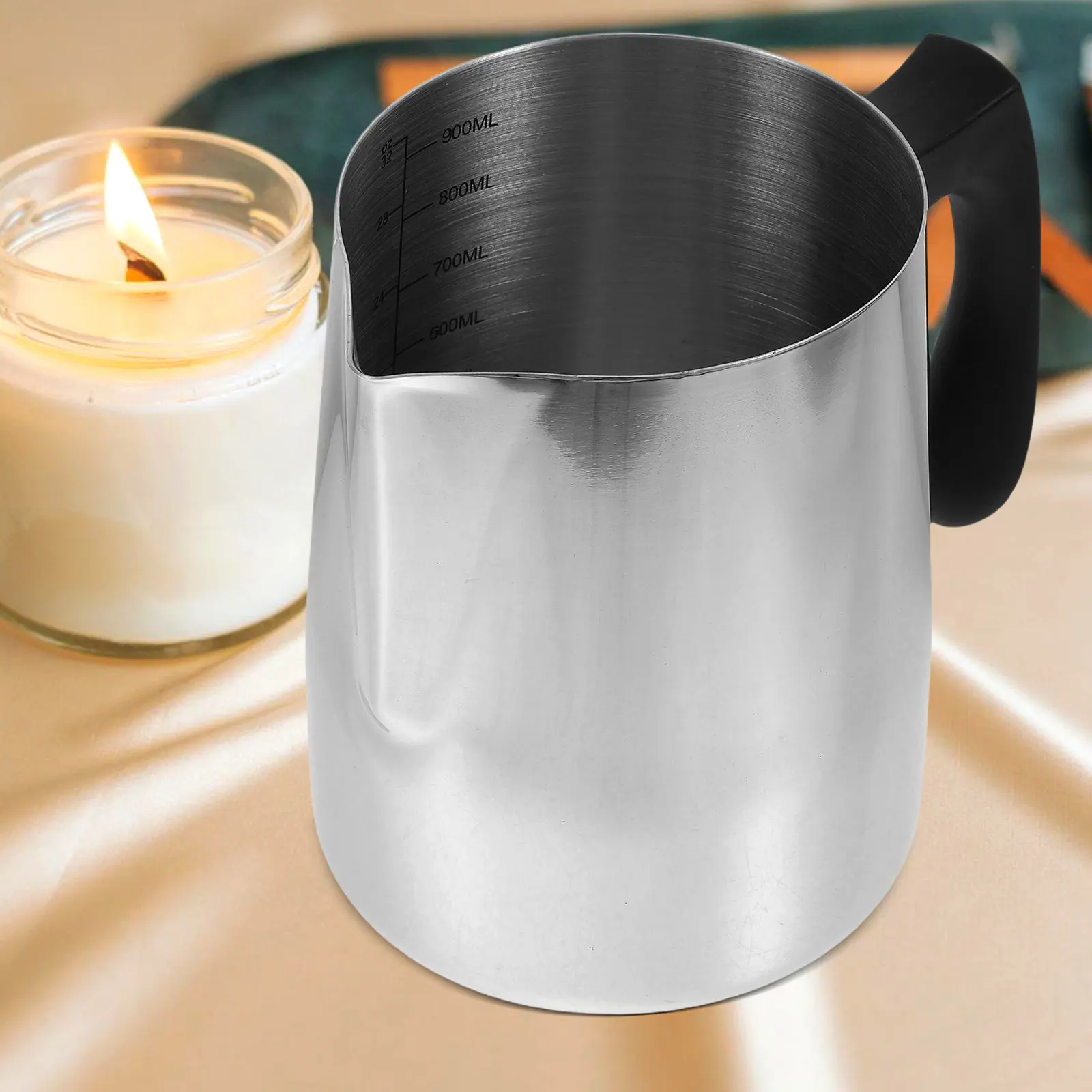 

Кувшин для вспенивания кофе из нержавеющей стали, 1000 мл, с мерной шкалой, термостойкой ручкой, для латте-арта