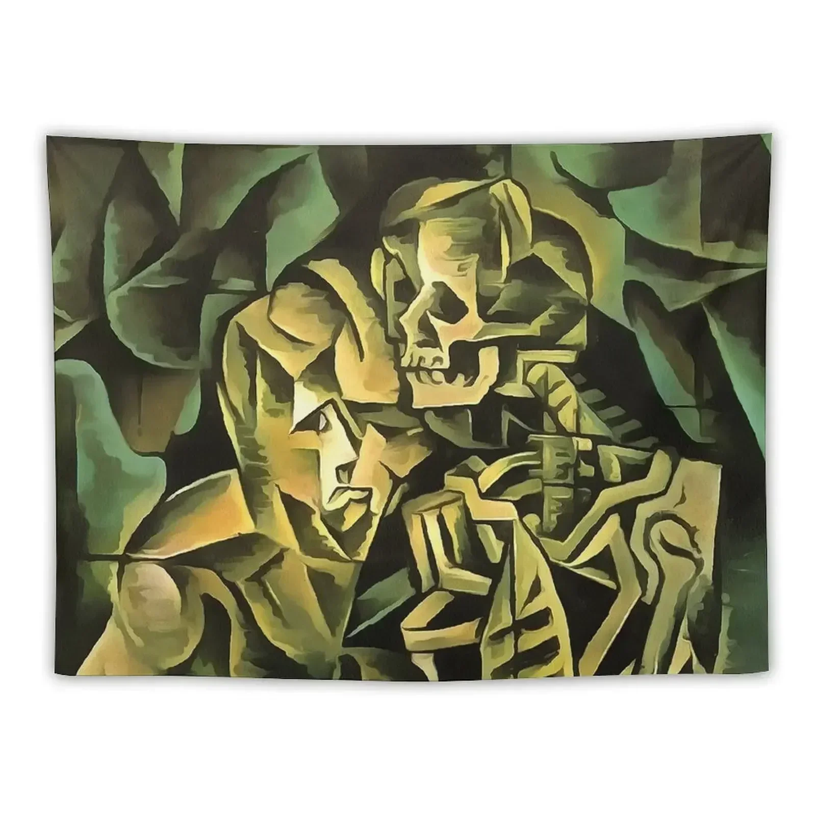 

Abstract Man And Skeleton Geometric Art Tapestry On The Wall Aesthetic Room Decorations Tapestry