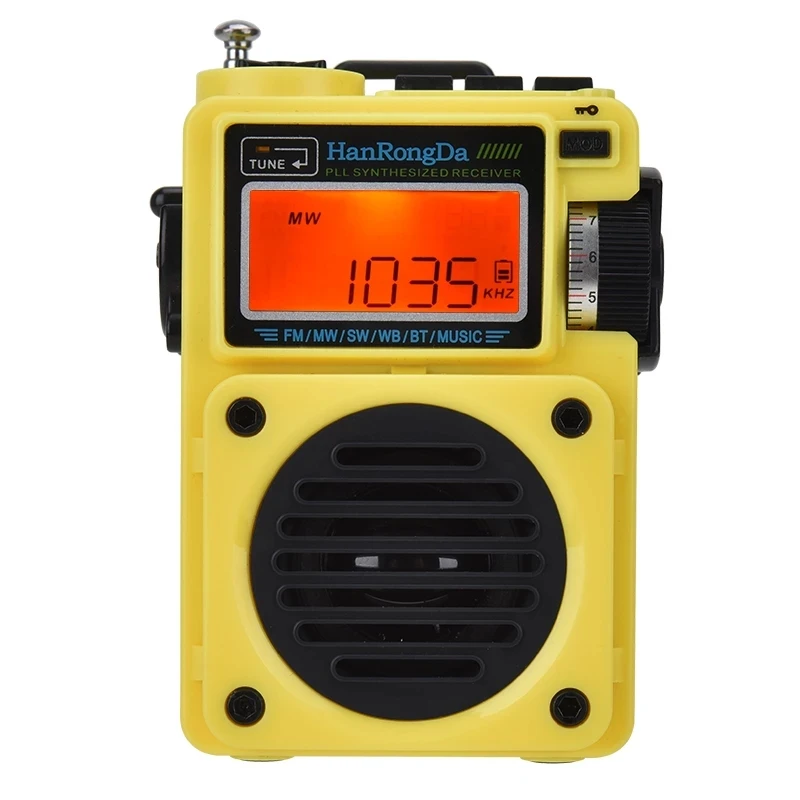 HRD-701 Portable FM/SW/MW/WB Full-Band Digital Radio Subwoofer Sound Quality Bluetooth-compatible TF Card Playback Radio