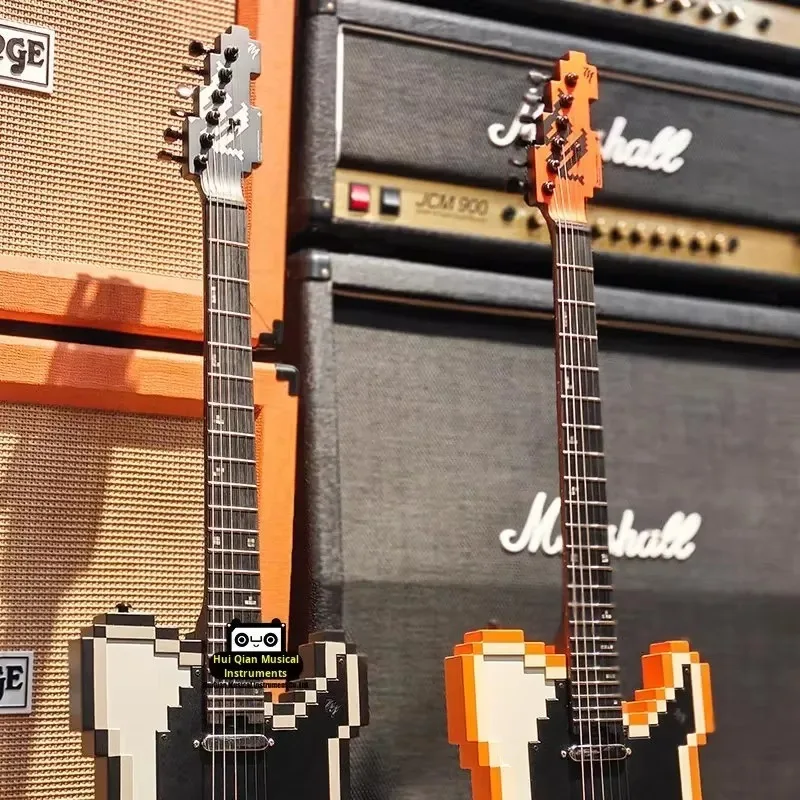 8-Bit STAGE-T Pixel Electric Guitar-High-Density Resin Body Maple Neck Ebony Fretboard 6 Strings Passive Closed Pickups