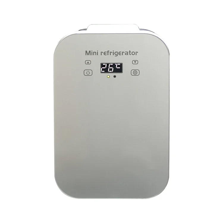Single-core Digital Display 8L Dual-purpose Refrigerator Small Dormitory Home Car Beauty Mini Refrigerator.