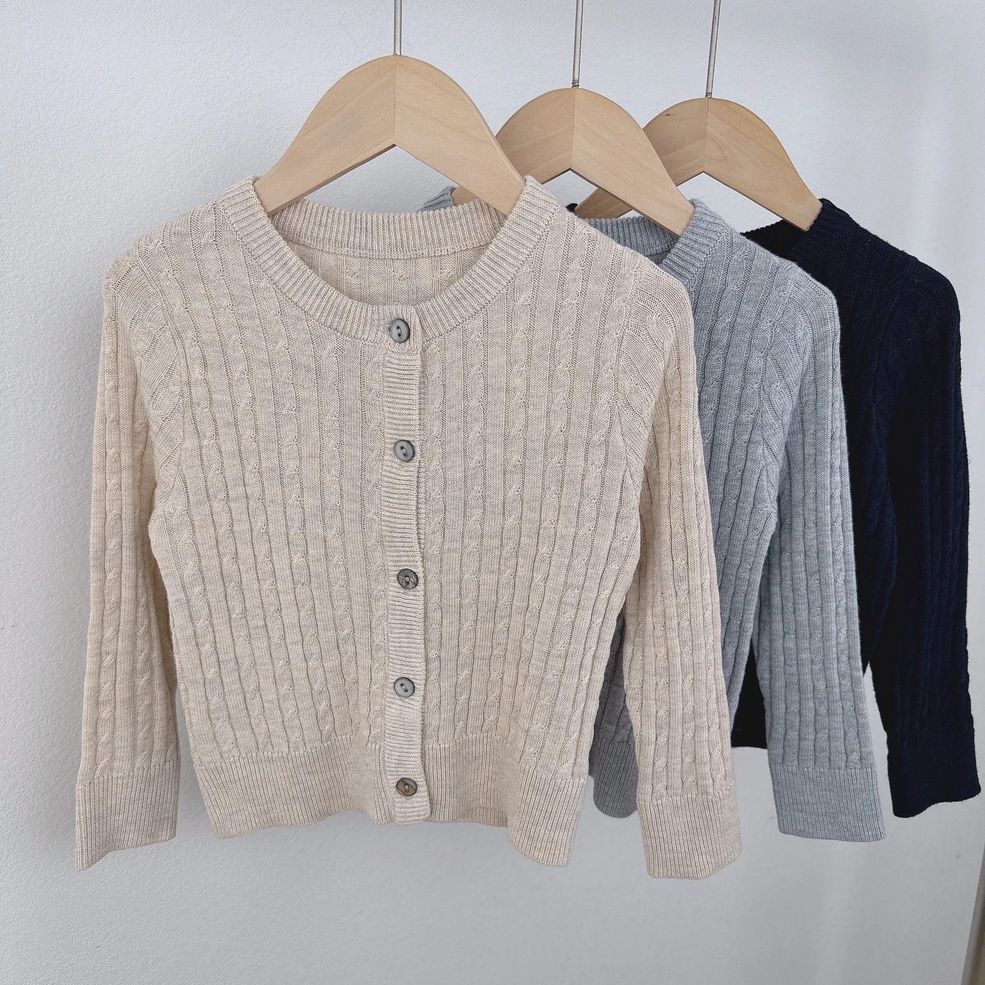 Pullover Crew Neck Long Sleeve T-Shirt Cotton Undershirt Solid Basic Casual Tops for Kids Boys Girls Spring Autumn