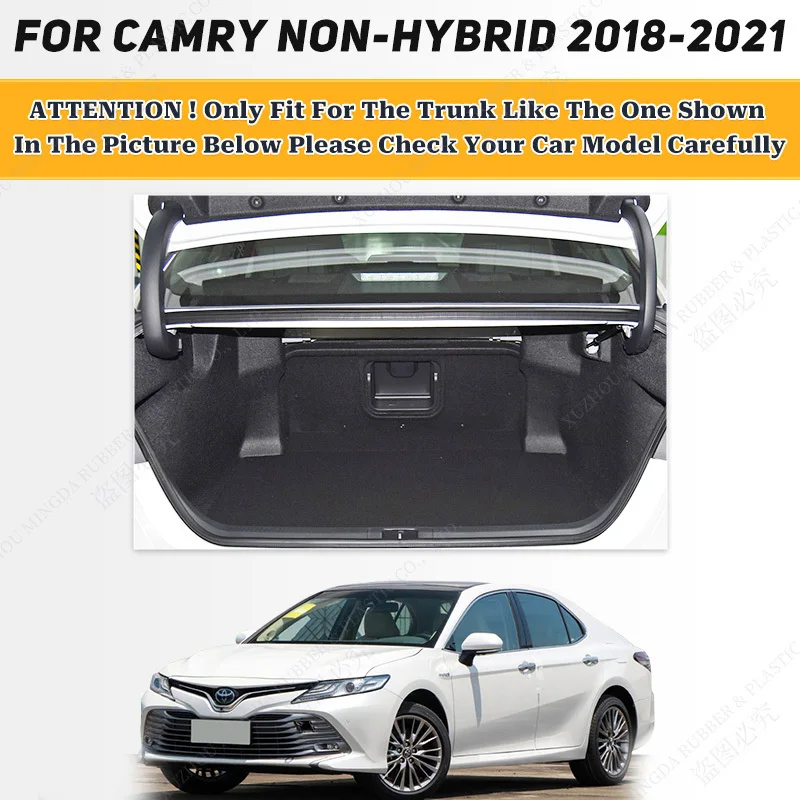 High Quality Leather Car Trunk Mat For Toyota Camry Non-hybrid 2018 2019 2020 2021 2022 2023 Custom Car Accessories Interior