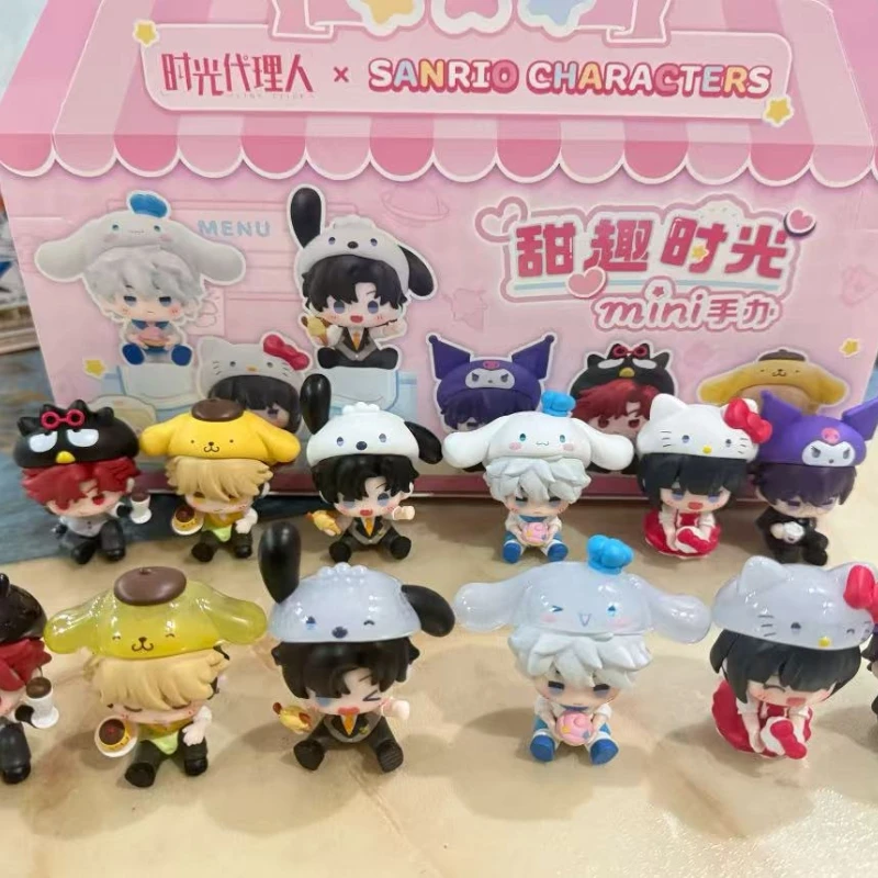 

Genuine Time Agent X Sanrio Sweet Time Blind Box Charles Pochacco Lucas Cinnamoroll Felix Pom Pom Purin Model Ornaments Gifts