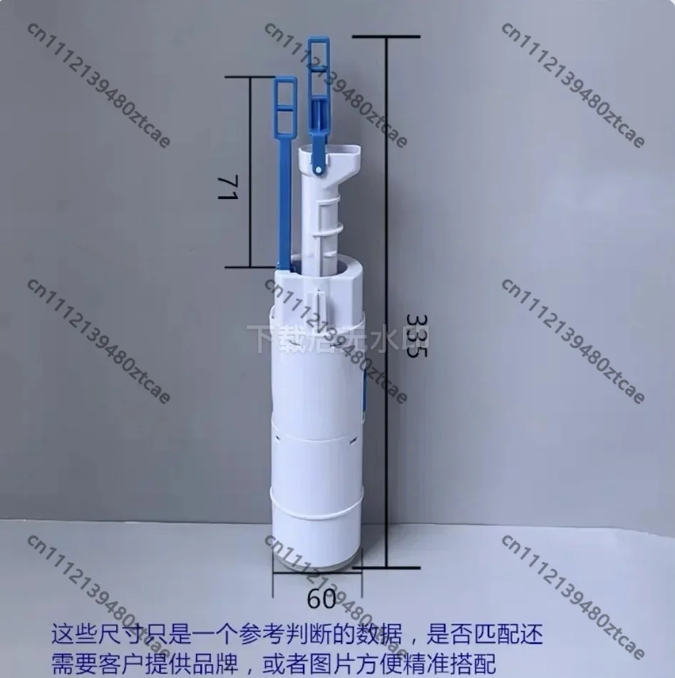 In-wall hidden toilet tank accessories, reliable inlet & drain valve for concealed embedded toilet installation