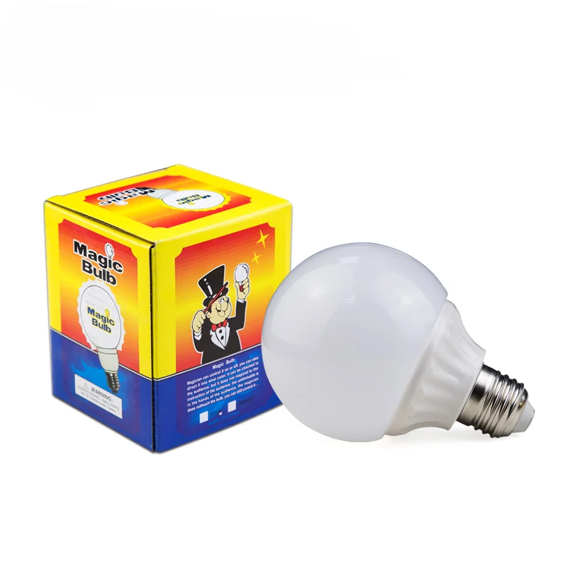 Magnet Control Light Bulb (White Color) Magic Tricks Stage Gimmick Mentalism Props Ring Accesseries