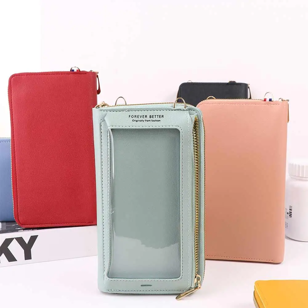 Capacity Phone Accessories Touch Screen Single Shoulder Bag Cell Phone Pocket Bag Mobile Phone Bag Card Holder Female Handbag