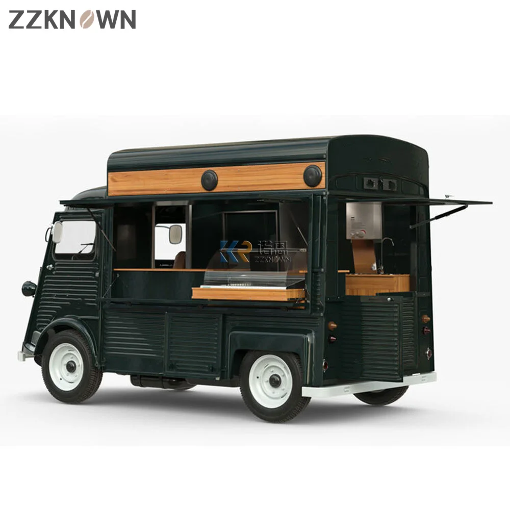 Custom Electric Fast Food Cart Hot Dog Mobile Truck Outdoor Ice Cream Coffee Street Dining Car Kiosk Kitchen