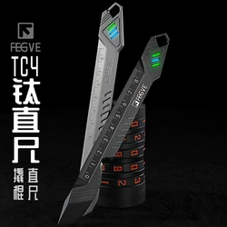 EDC Titanium Alloy Ultralight Ruler Measurement Drawing Ruler Math Outdoor Portable Multi-functional Tools