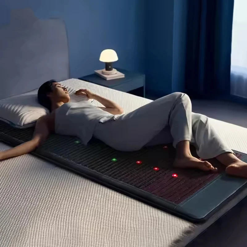 

PEMF Crystal Photon Therapy Mat 185cmX85cm Full Body Massage Heat Gemstone Pad Yoga Balance Mat Magnetic Field Therapy