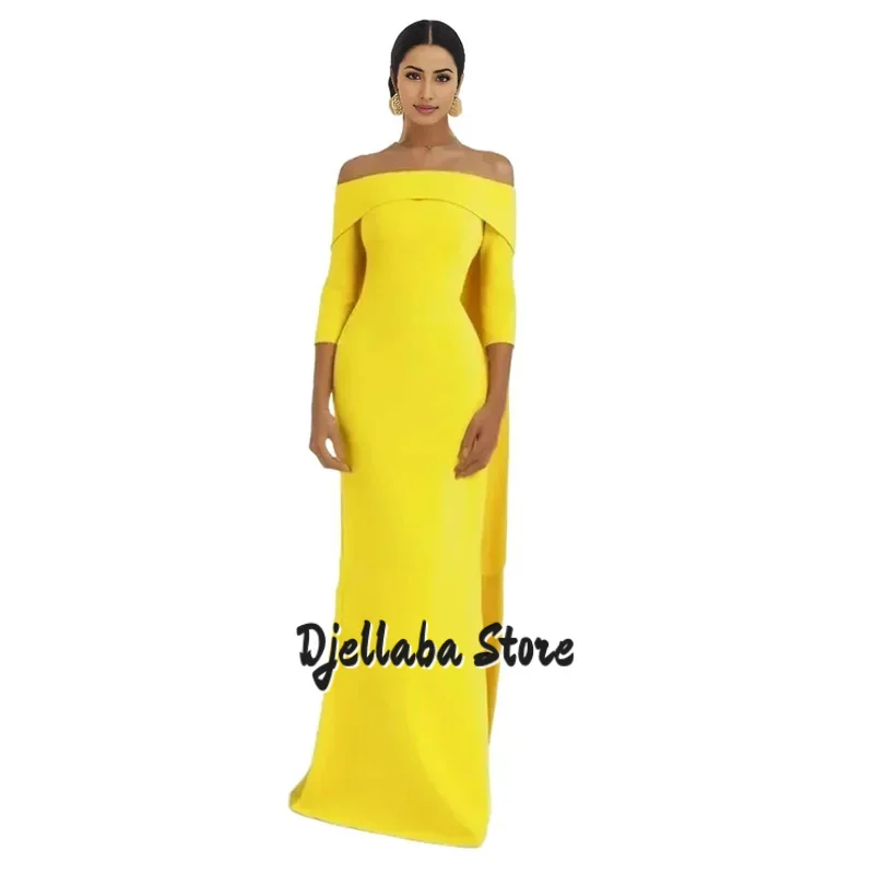 فستان سهرة نسائي مخصص لحفلات الزفاف بدون أكتاف نصف كم فساتين حفلات بطول الأرض فستان حفلة موسيقية خاص