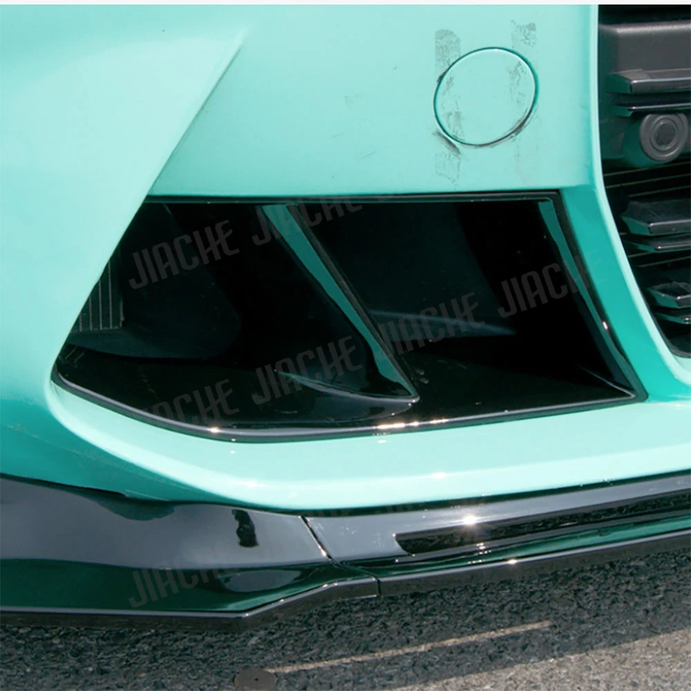

JCYECF ABS Carbon Look Front Bumper Air Vent Splitter Side Fender Cover Trim For BMW 3 4 Series G80 M3 G82 G83 M4 2021+ Gloss