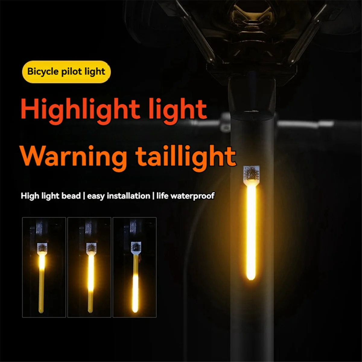 A71P المصابيح الخلفية للدراجة أضواء الدراجة الجبلية أضواء ركوب الدراجة الليلية أضواء التحذير أضواء الجري الوردي #4