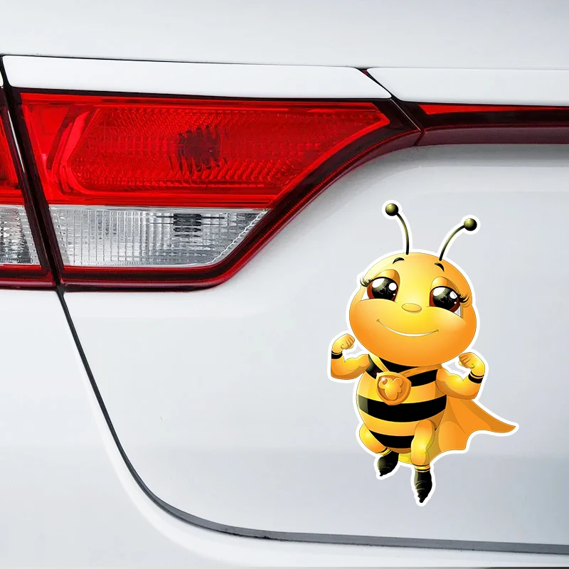 Car Sticker Cute little Bee Cartoon Insect  Waterproof Vinyl Decal Car Accessories Self-Adhesive Decor