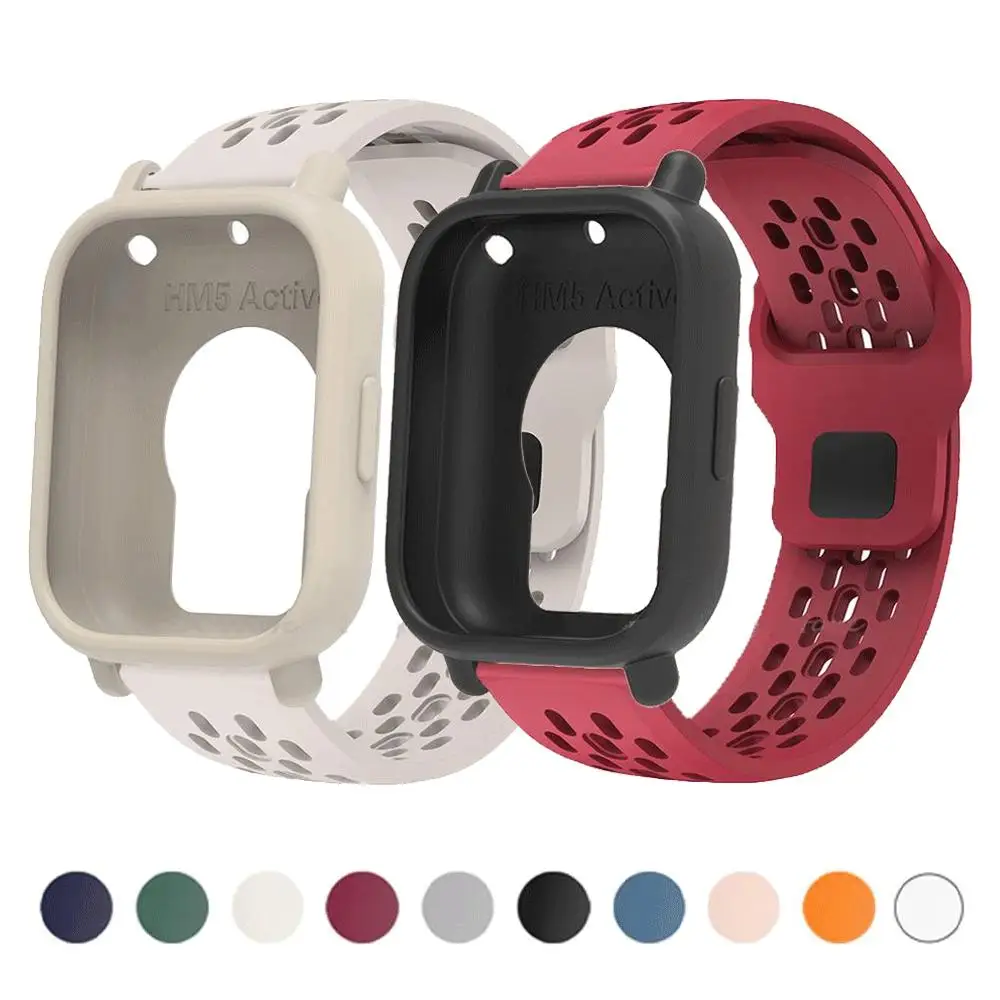 

Band+Case For Redmi Watch 5 Active Silicone Strap Cover Sport Wristband Correa For Redmi Watch 5Lite Band Shell Suit Accessories