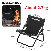 Naturehike BLACKDOG Folding Moon Chair 600D Double Layer Carbon Steel Camping Equipment for Fishing Outdoor Beach Chair Portable