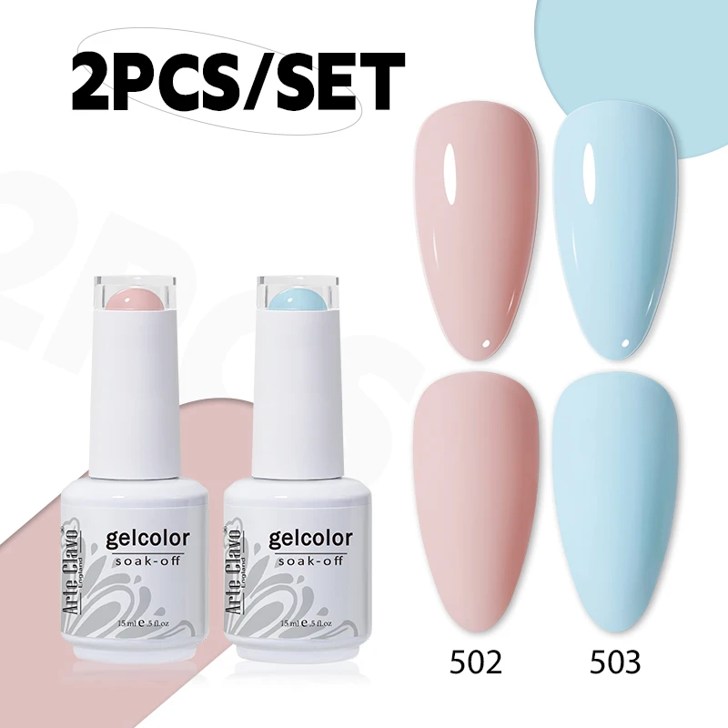 Arte clavo gel unha polonês conjunto 2 pçs base primer casaco superior mix cor kit de unhas para manicure gel polonês semi permanente conjunto da arte do prego