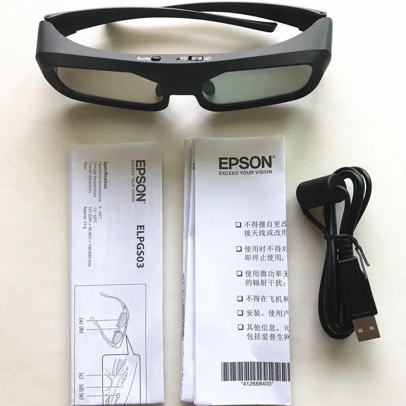 For EPSON Original Bluetooth Shutter 3D Glasses ELPGS03 TW7000/5800/6300TZ3000