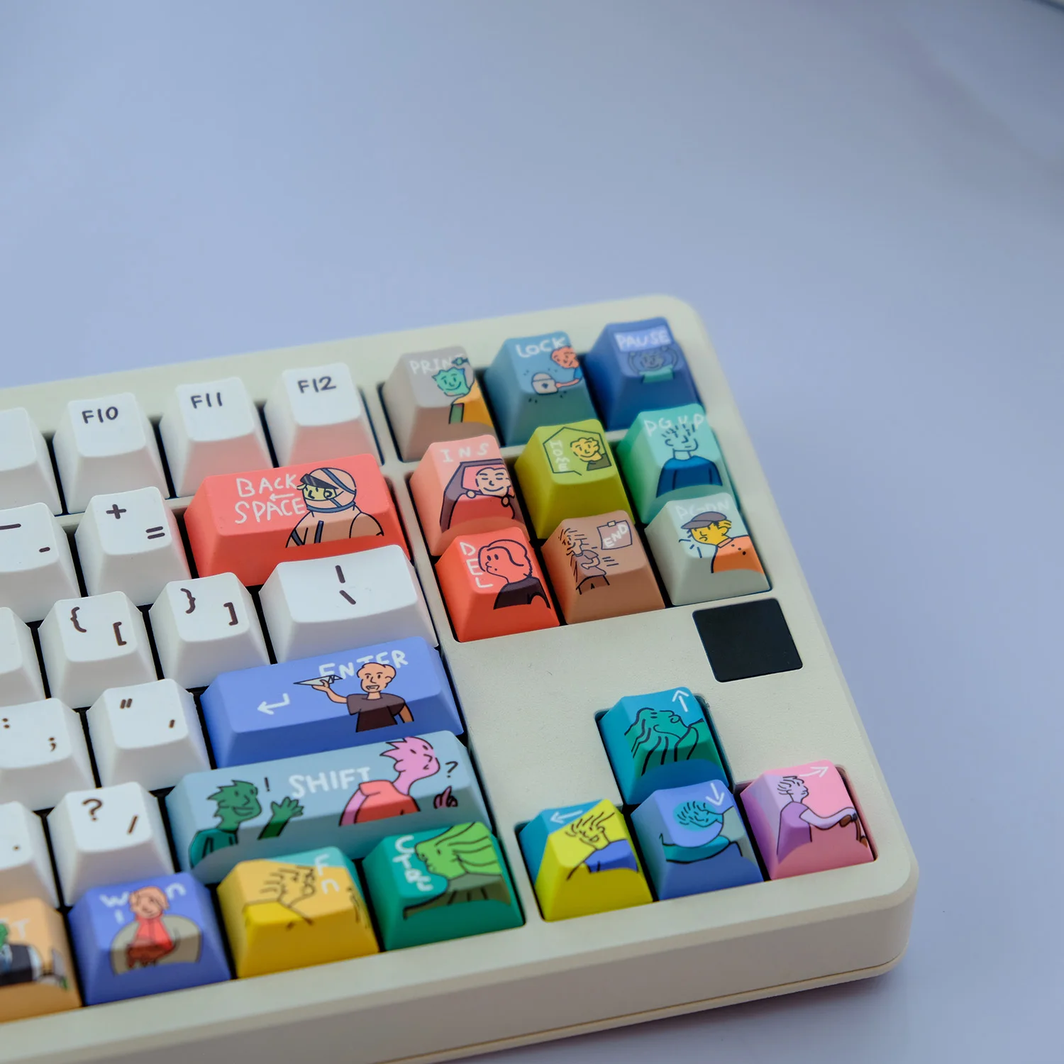 129 Tombol/Set Keycap Tema Mewah Profil Ceri PBT Dye Sub Keycap Musik Anime untuk Cherry MX Switch DIY Topi Keyboard Mekanis