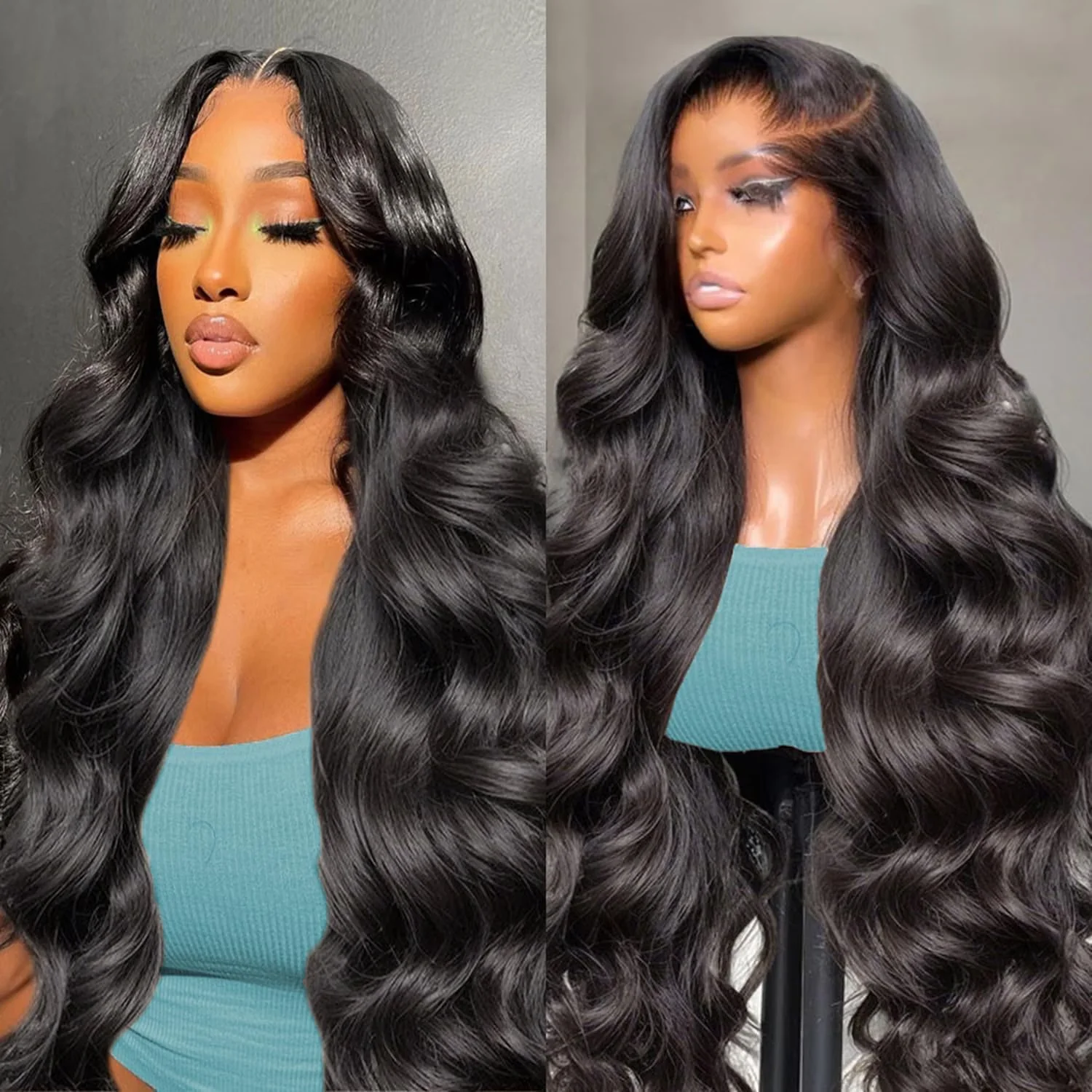 Body Wave Hman Hair Wig Glueless 13x4 HD Lace 200% Density 22inch Pre Plucked Baby Hair 12A Unprocessed Virgin Hair Natural Black Color Ear to Ear Lace Body Wig Tiny Knot Real Pre Cut HD Lace Wig Body Wave Human Hair Wigs Pre-Plucked Bleached Knots