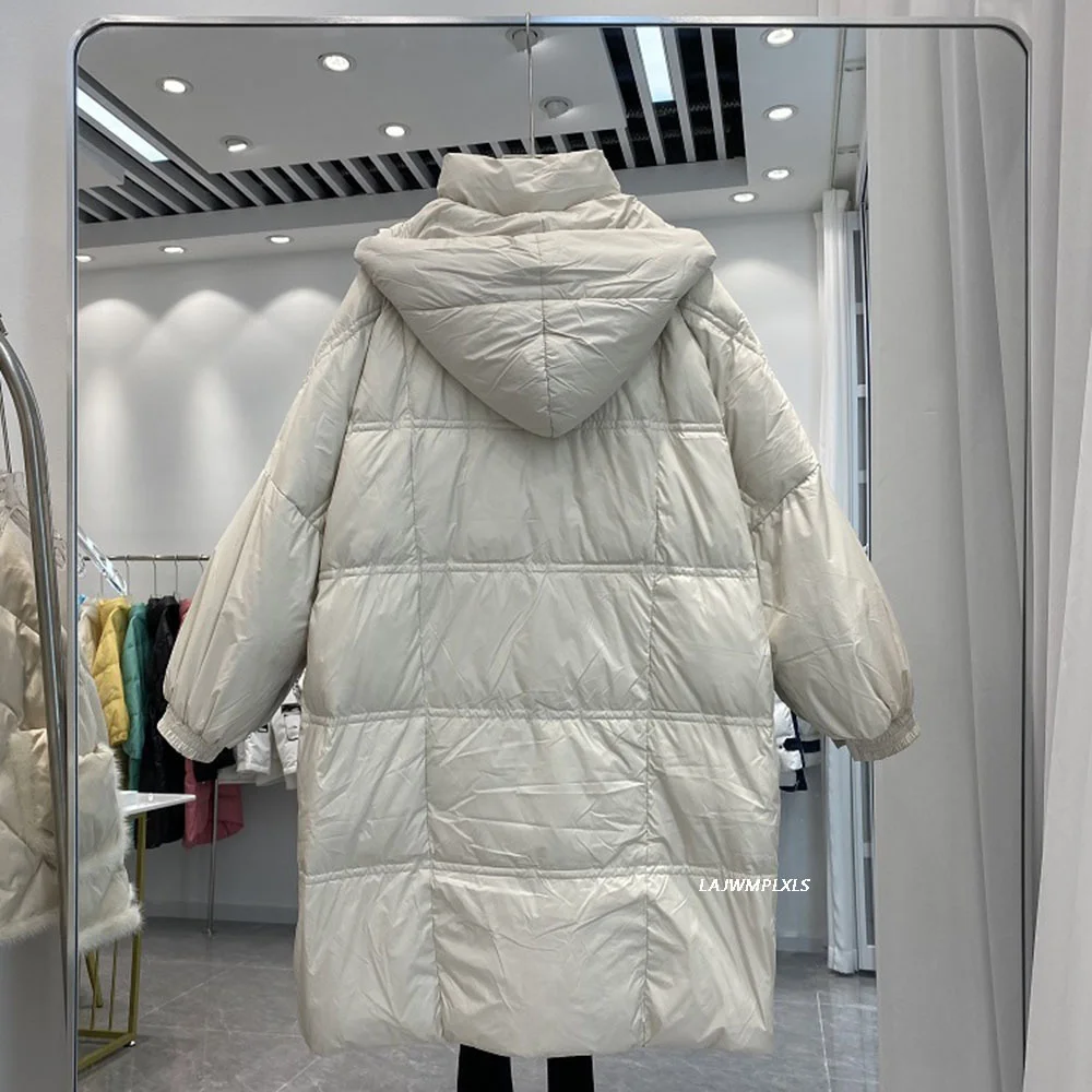 Manteau Long et ample à capuche pour femme, parka en duvet, vêtement d'extérieur chaud, à la mode, nouvelle collection hiver